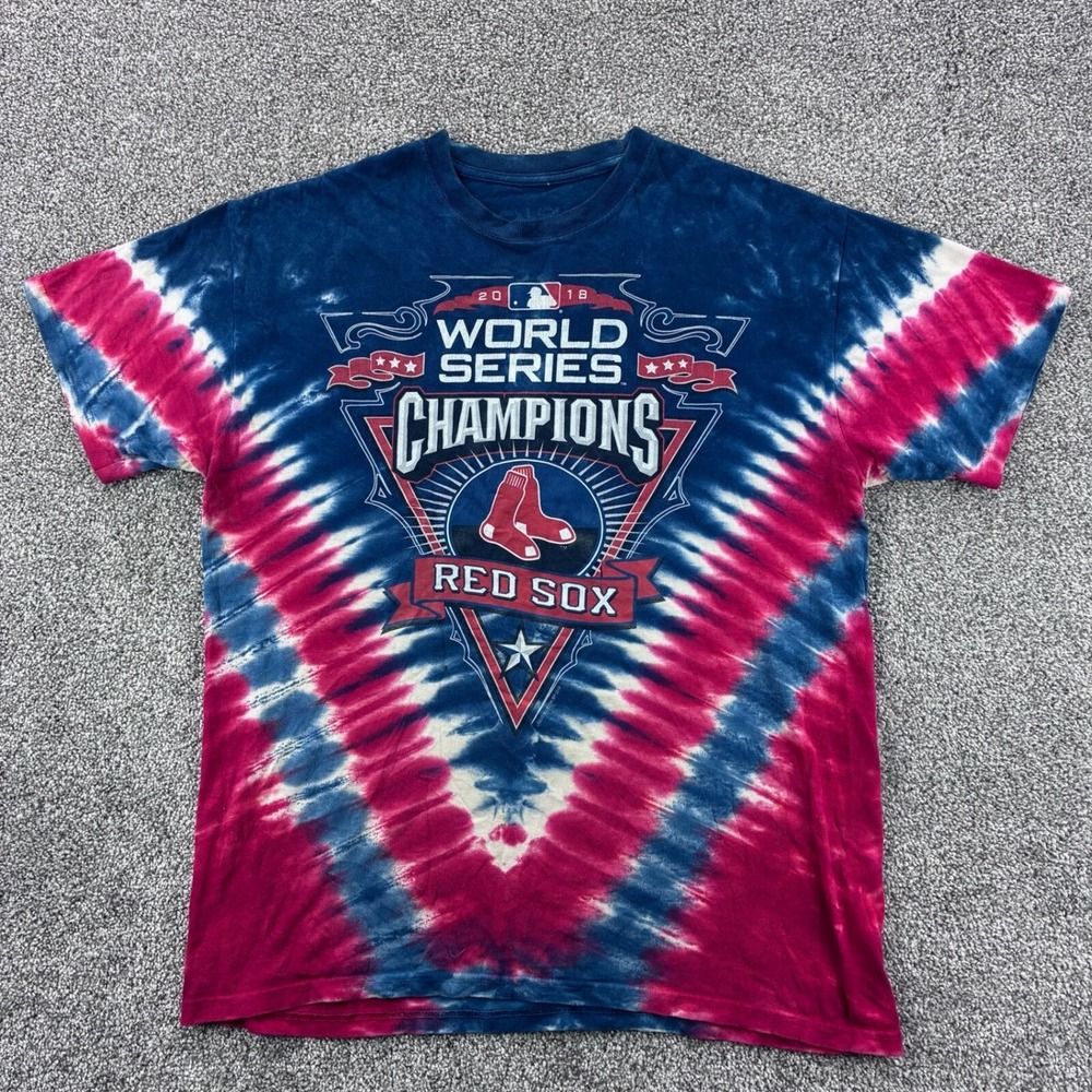 Liquid‎ Blue Boston Red Sox Shirt Mens Large World Series Champions Tie Dye MLB